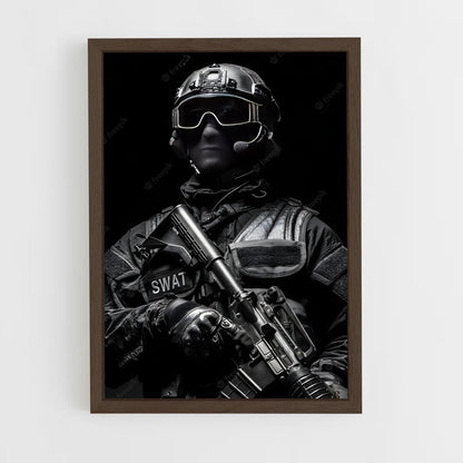 ap-swat team-2 cadre Bois foncé