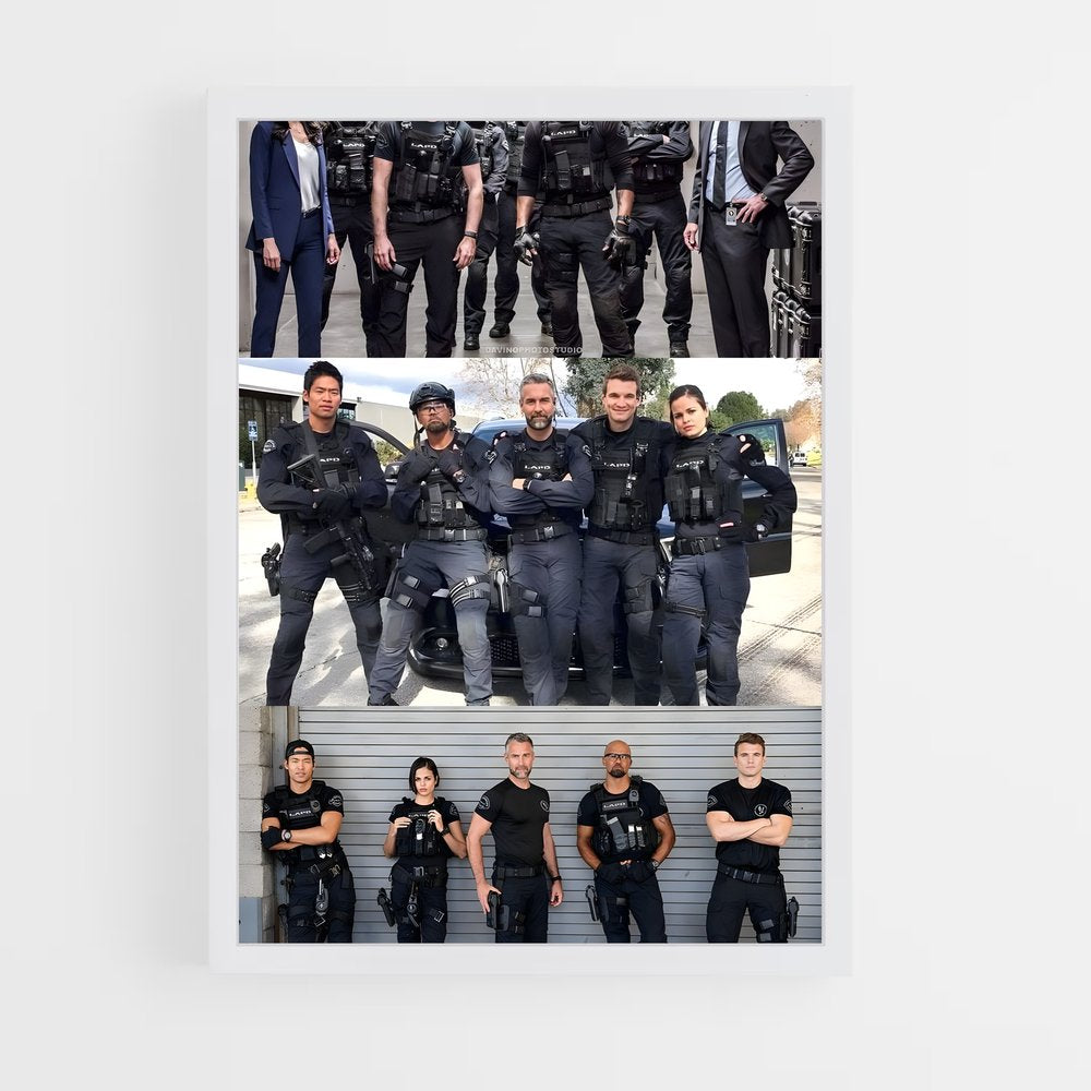 ap-swat team-9 cadre Blanc