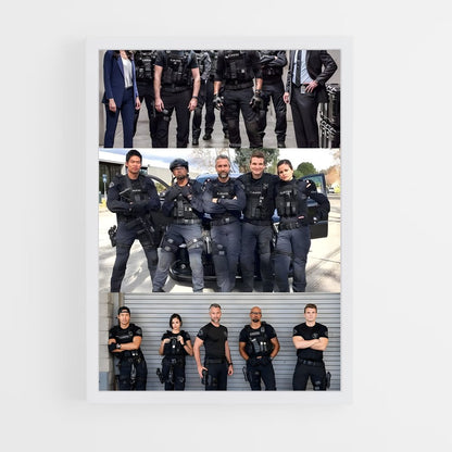 ap-swat team-9 cadre Blanc