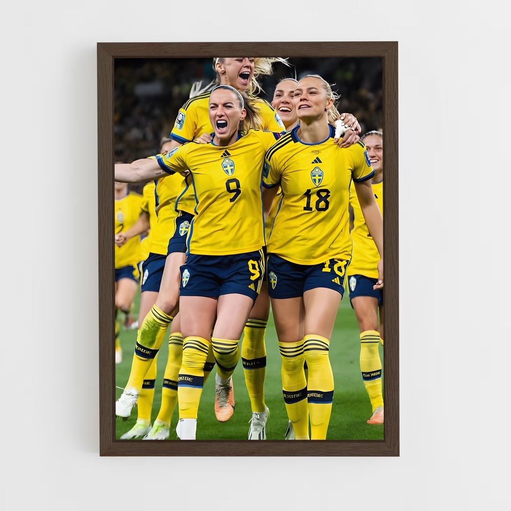 ap-sweden national football team-5 cadre Bois foncé