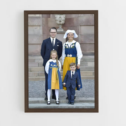 ap-swedish royal family-2 cadre Bois foncé