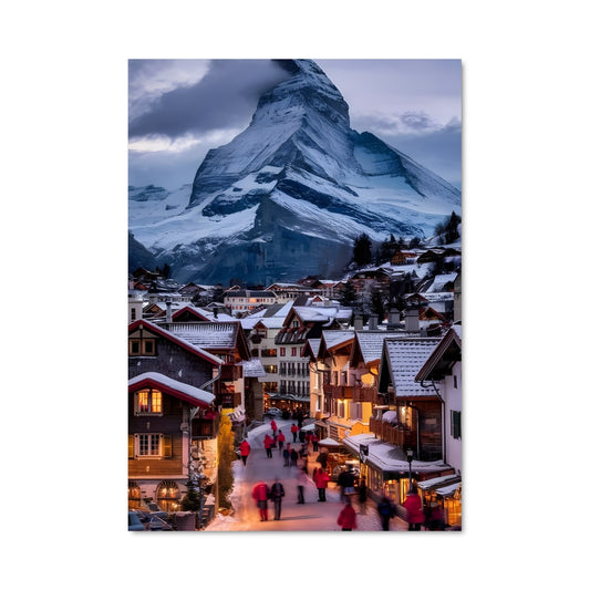 Poster Montagne Enneigée