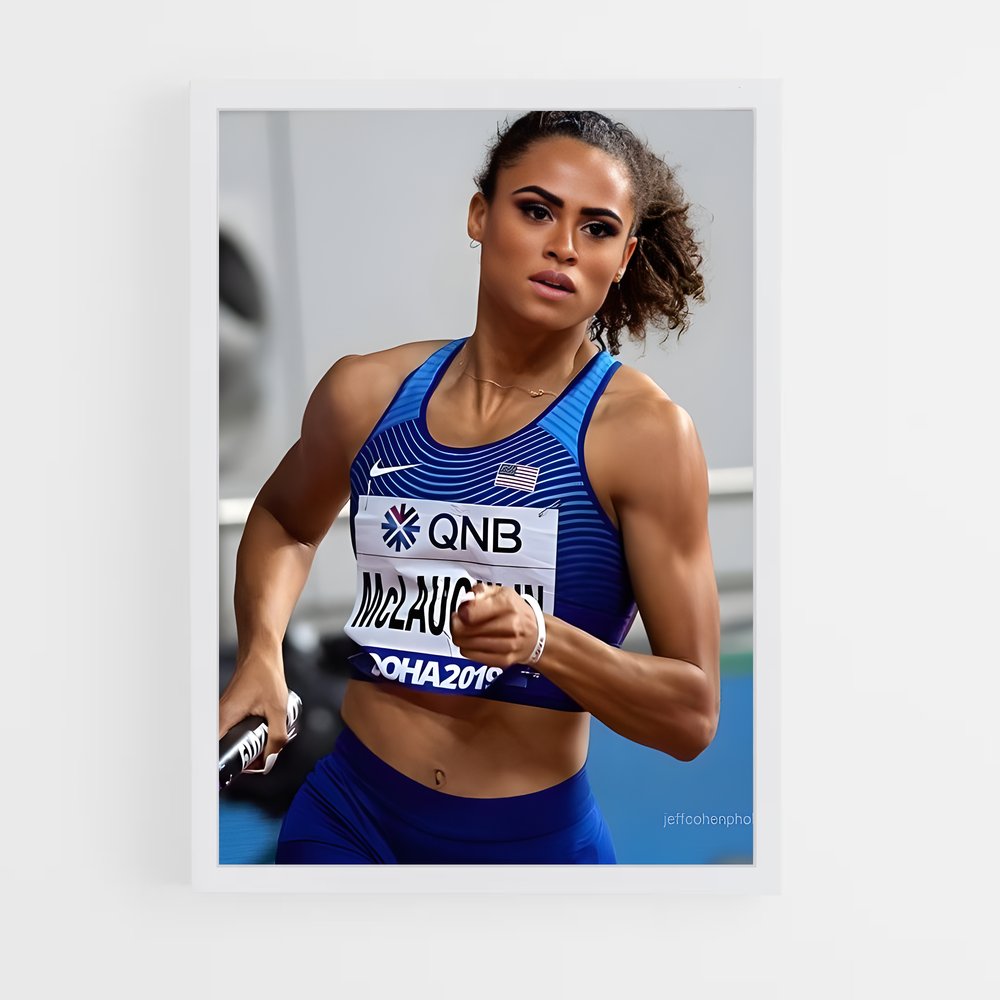 ap-sydney mclaughlin-levrone-7 cadre Blanc