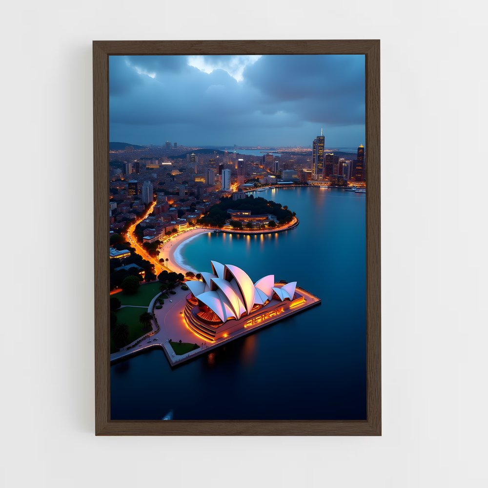ap-sydney opera house-8 cadre Bois foncé