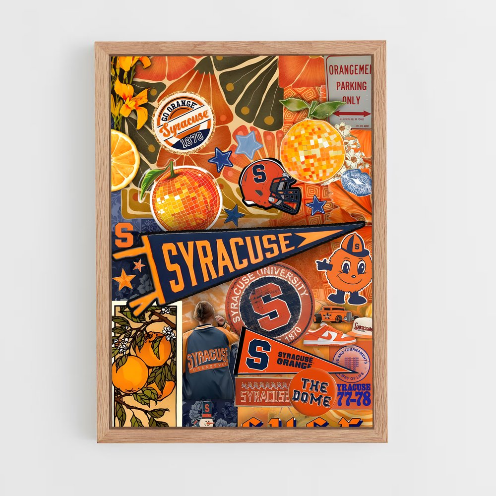 ap-syracuse orange-1 cadre Bois clair