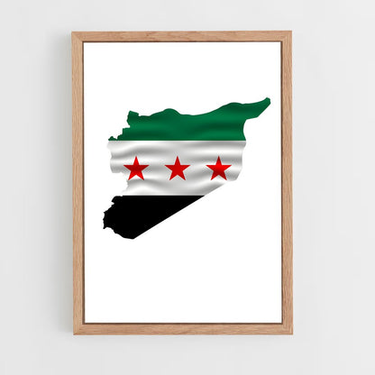 ap-syria flag-8 cadre Bois clair
