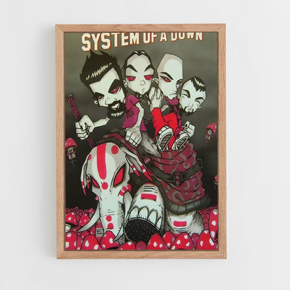ap-system of a down-1 cadre Bois clair