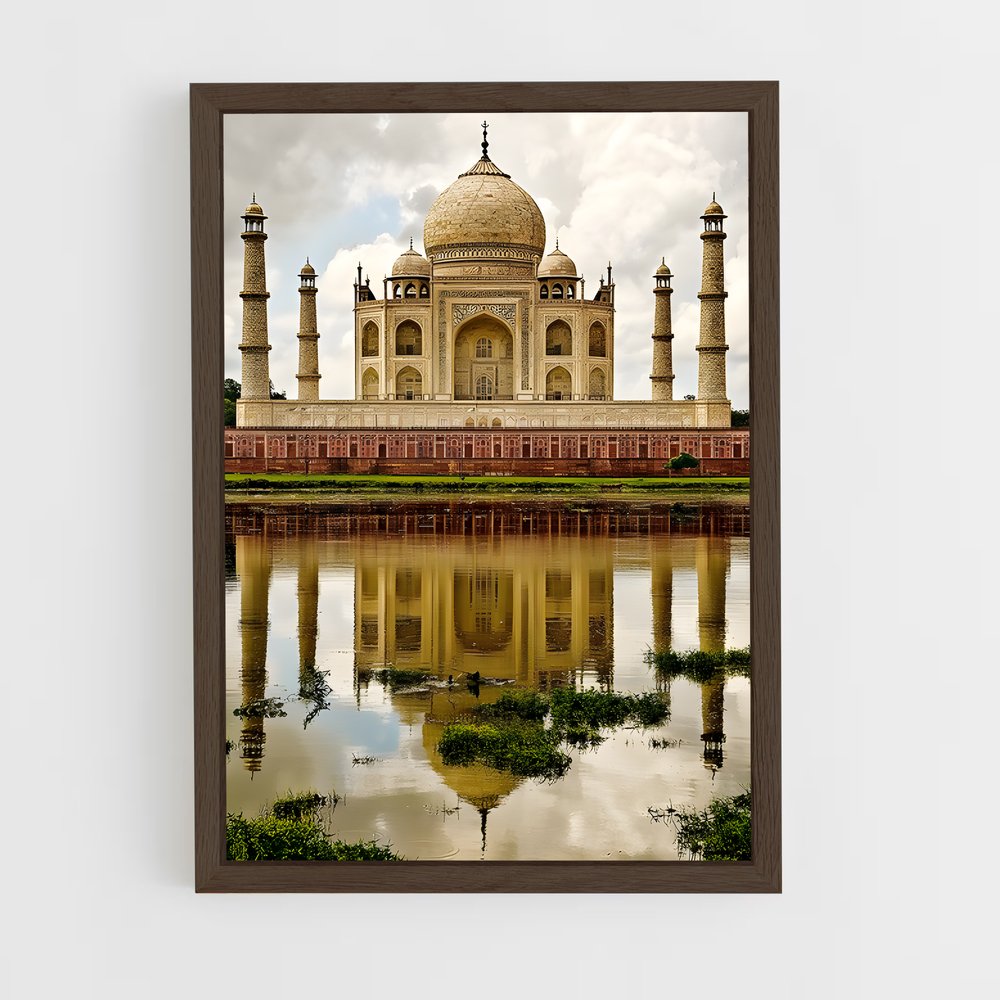 ap-taj mahal-5 cadre Bois foncé