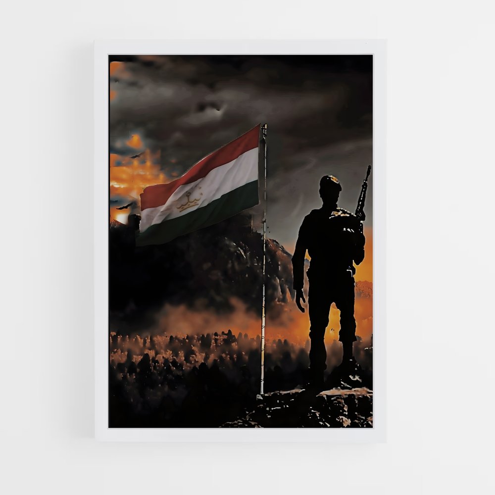 ap-tajikistan flag-2 cadre Blanc