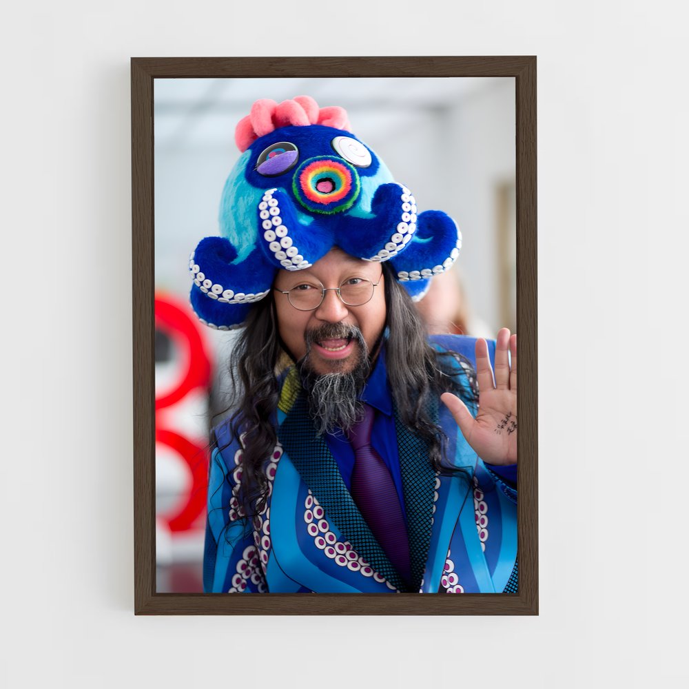 ap-takashi murakami-5 cadre Bois foncé