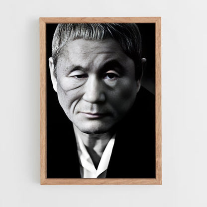 ap-takeshi kitano-5 cadre Bois clair