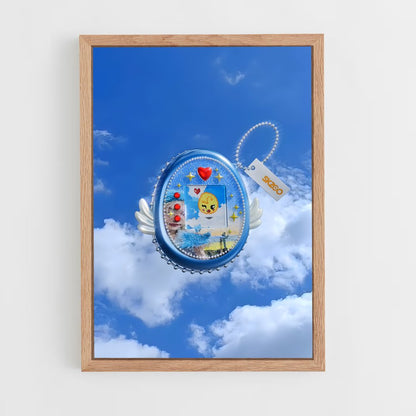 ap-tamagotchi-3 cadre Bois clair