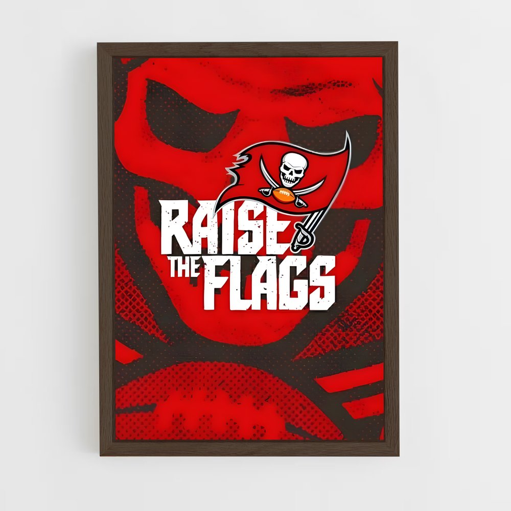 ap-tampa bay buccaneers-2 cadre Bois foncé
