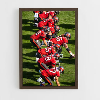 ap-tampa bay buccaneers-5 cadre Bois foncé