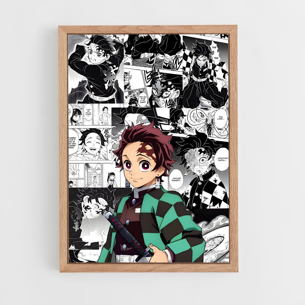 ap-tanjiro kamado-14 cadre Bois clair
