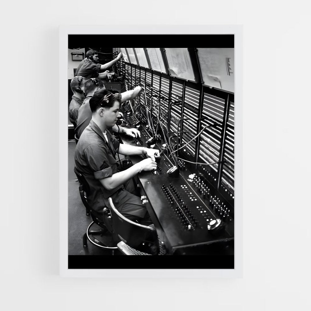 ap-telegraph operator-1 cadre Blanc