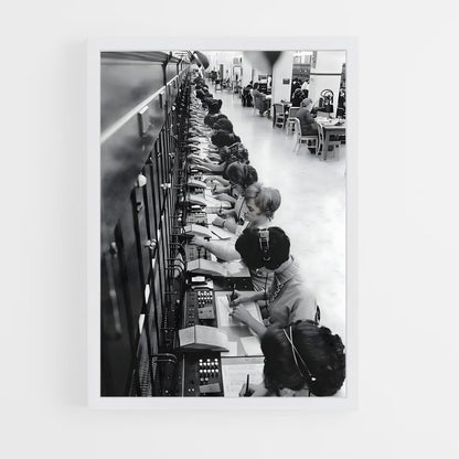 ap-telephone operator-2 cadre Blanc