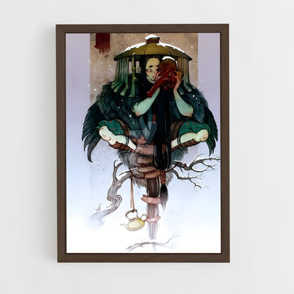 ap-tengu-3 cadre Bois foncé