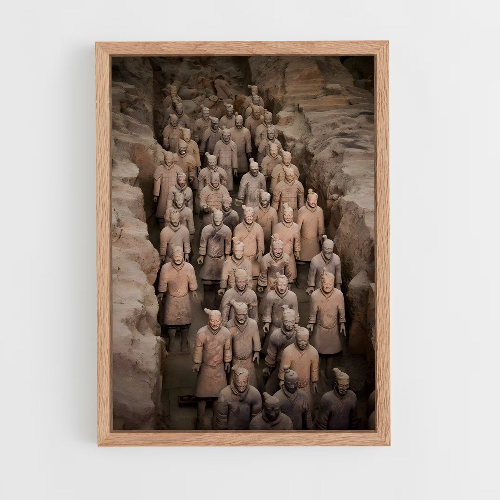 ap-terracotta army-14 cadre Bois clair