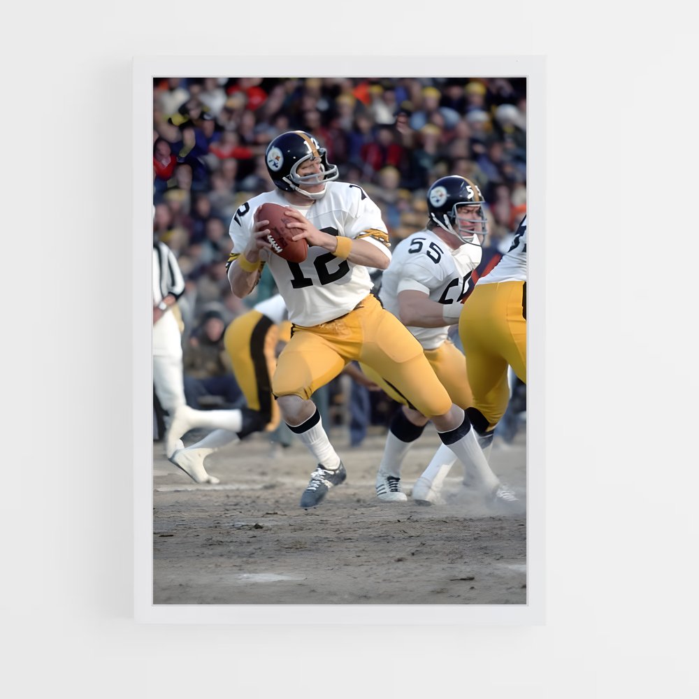ap-terry bradshaw-4 cadre Blanc