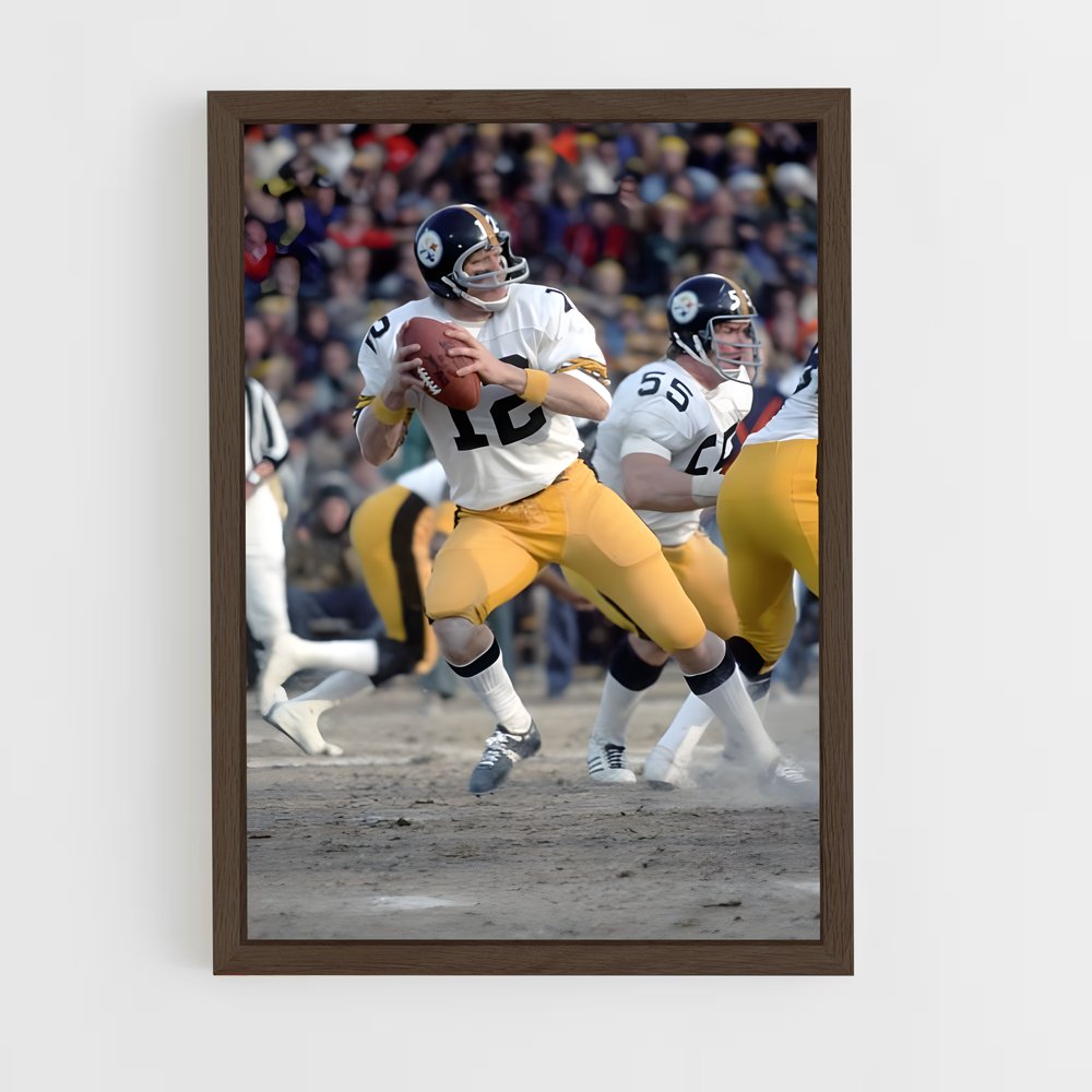 ap-terry bradshaw-4 cadre Bois foncé
