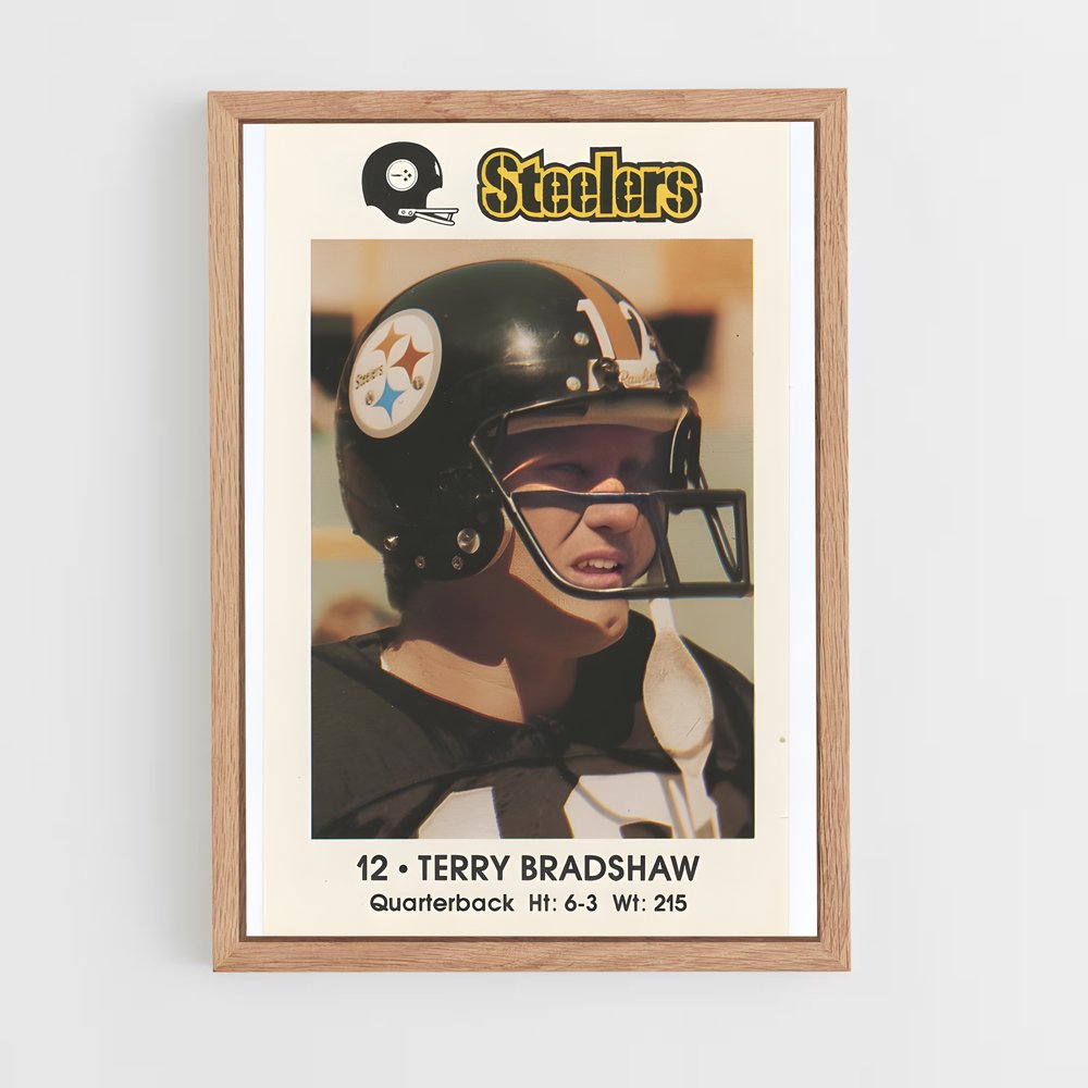 ap-terry bradshaw-5 cadre Bois clair