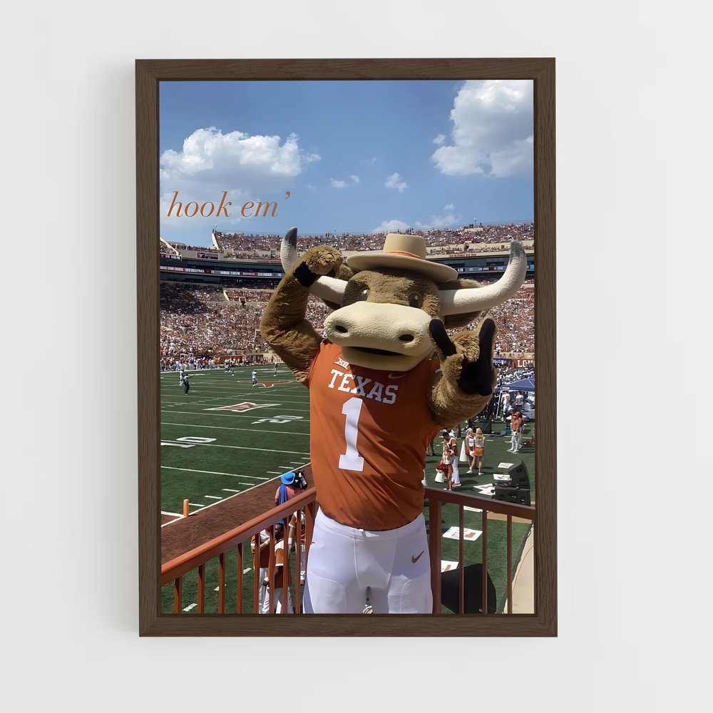 ap-texas longhorns-2 cadre Bois foncé