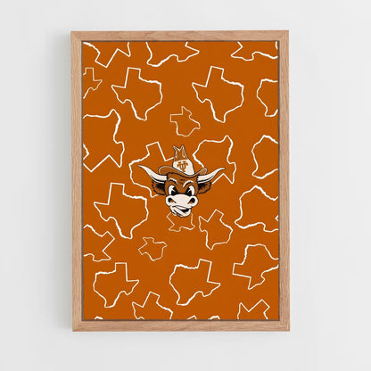 ap-texas longhorns-4 cadre Bois clair