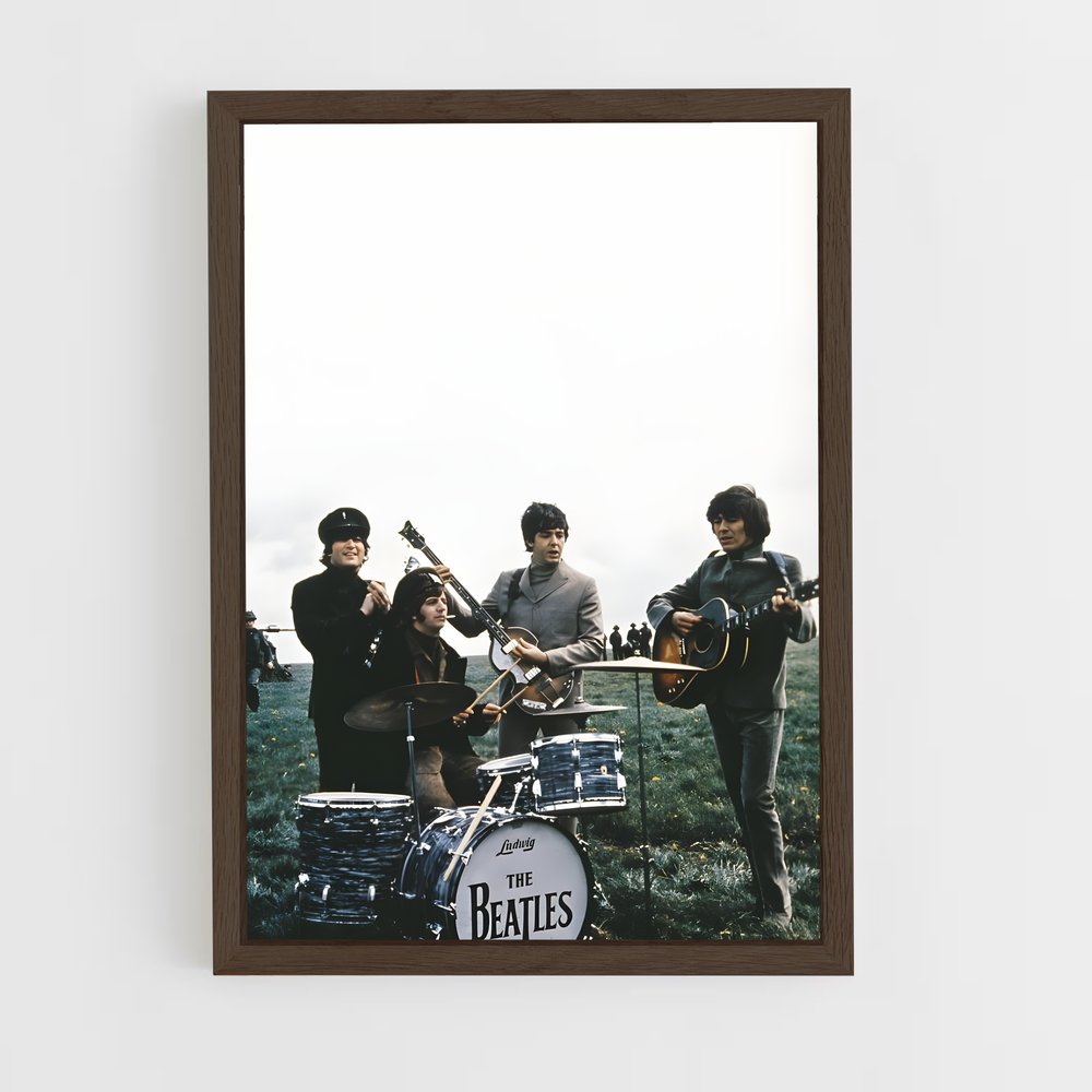 ap-the beatles-1 cadre Bois foncé