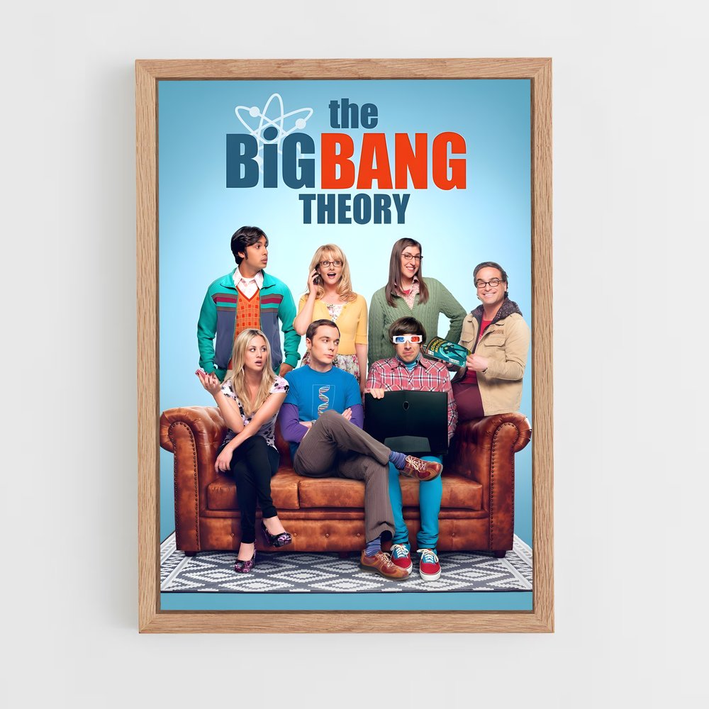 ap-the big bang theory-1 cadre Bois clair