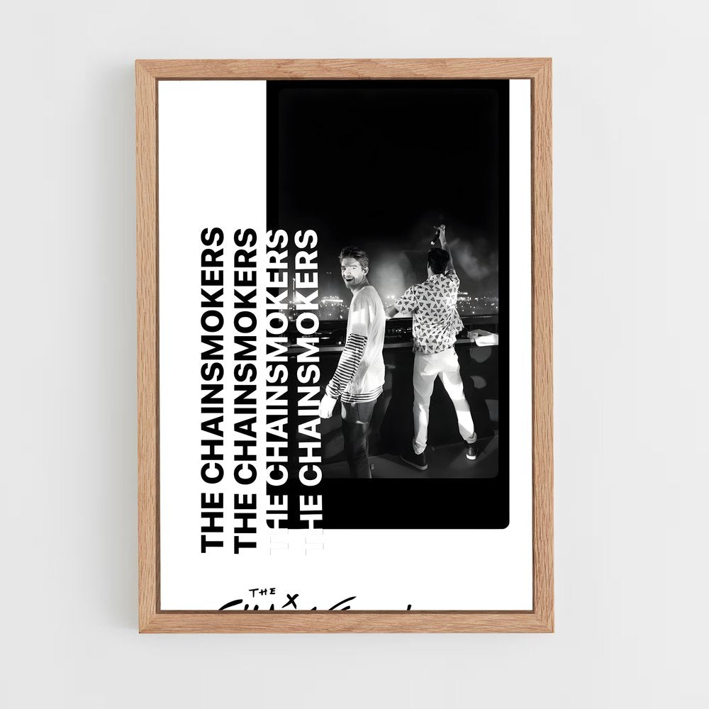 ap-the chainsmokers-3 cadre Bois clair