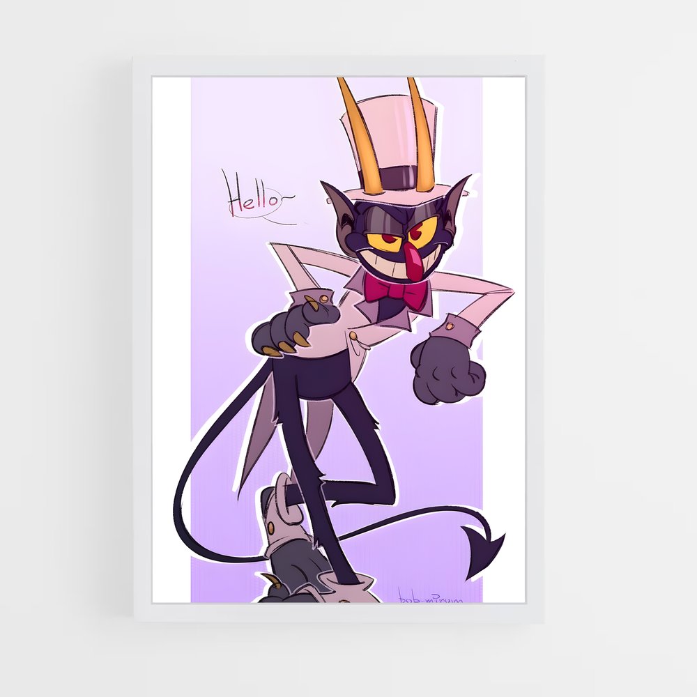 ap-the devil cuphead-1 cadre Blanc
