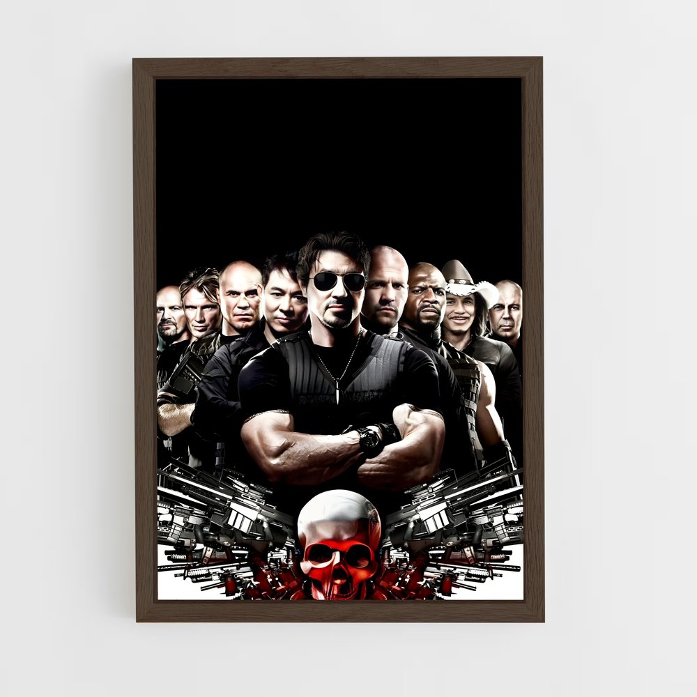ap-the expendables-1 cadre Bois foncé