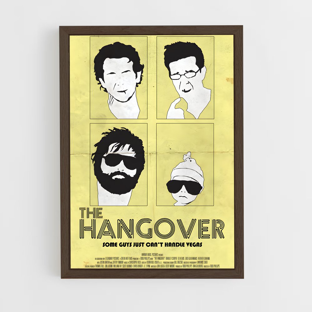 ap-the hangover-5 cadre Bois foncé