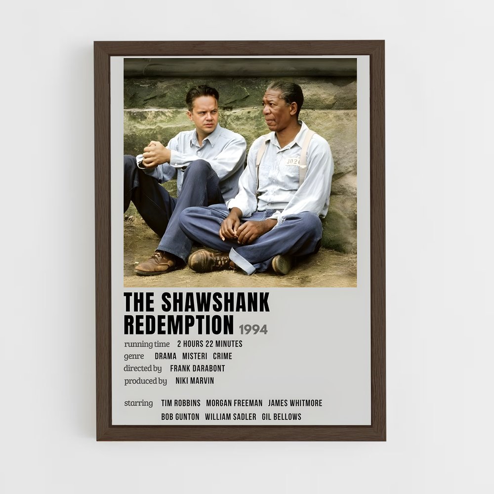 ap-the shawshank redemption-8 cadre Bois foncé
