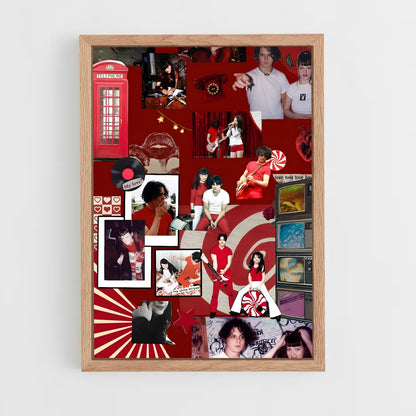 ap-the white stripes-3 cadre Bois clair
