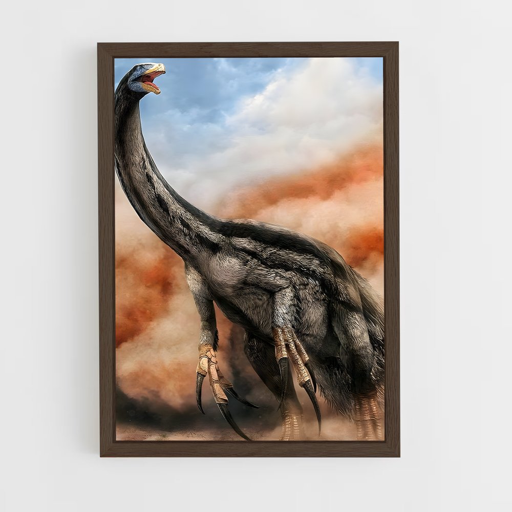 ap-therizinosaurus-2 cadre Bois foncé
