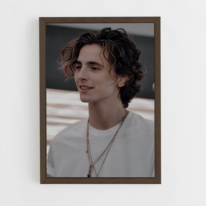 ap-timothee chalamet-5 cadre Bois foncé