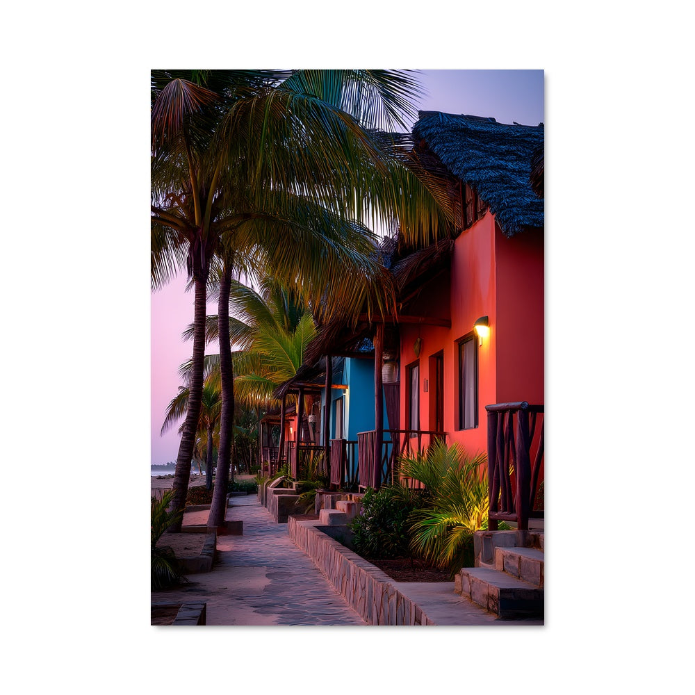 Poster Palmiers au Crépuscule