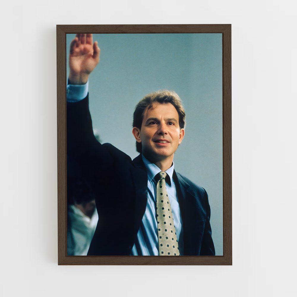 ap-tony blair-4 cadre Bois foncé
