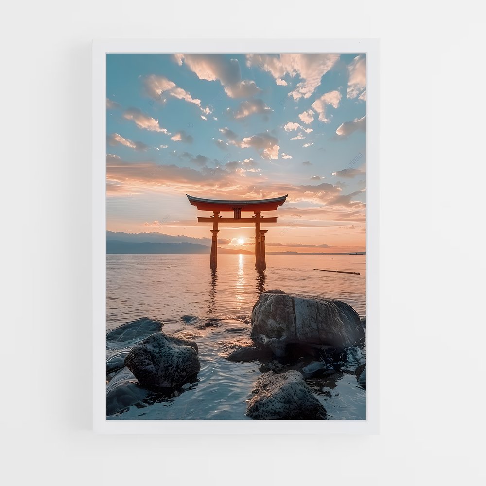 ap-torii gate-11 cadre Blanc