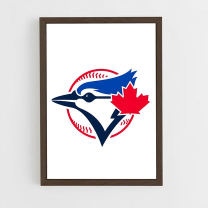 ap-toronto blue jays-4 cadre Bois foncé