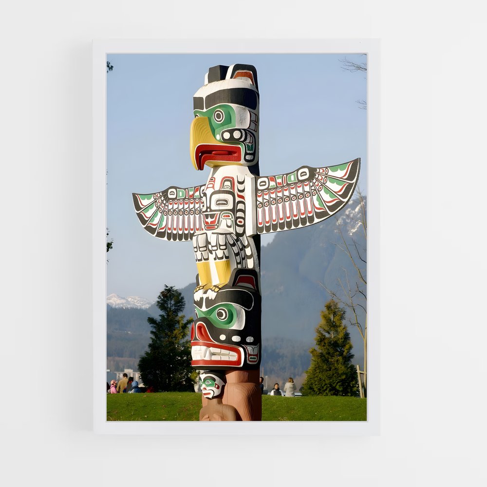 ap-totem pole-13 cadre Blanc