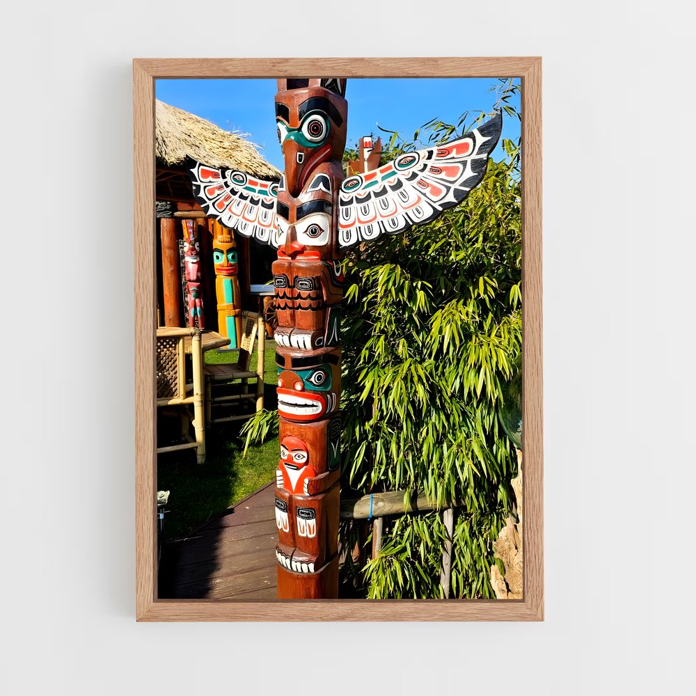 ap-totem poles-1 cadre Bois clair