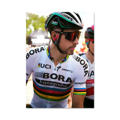 Poster Cycliste en Action