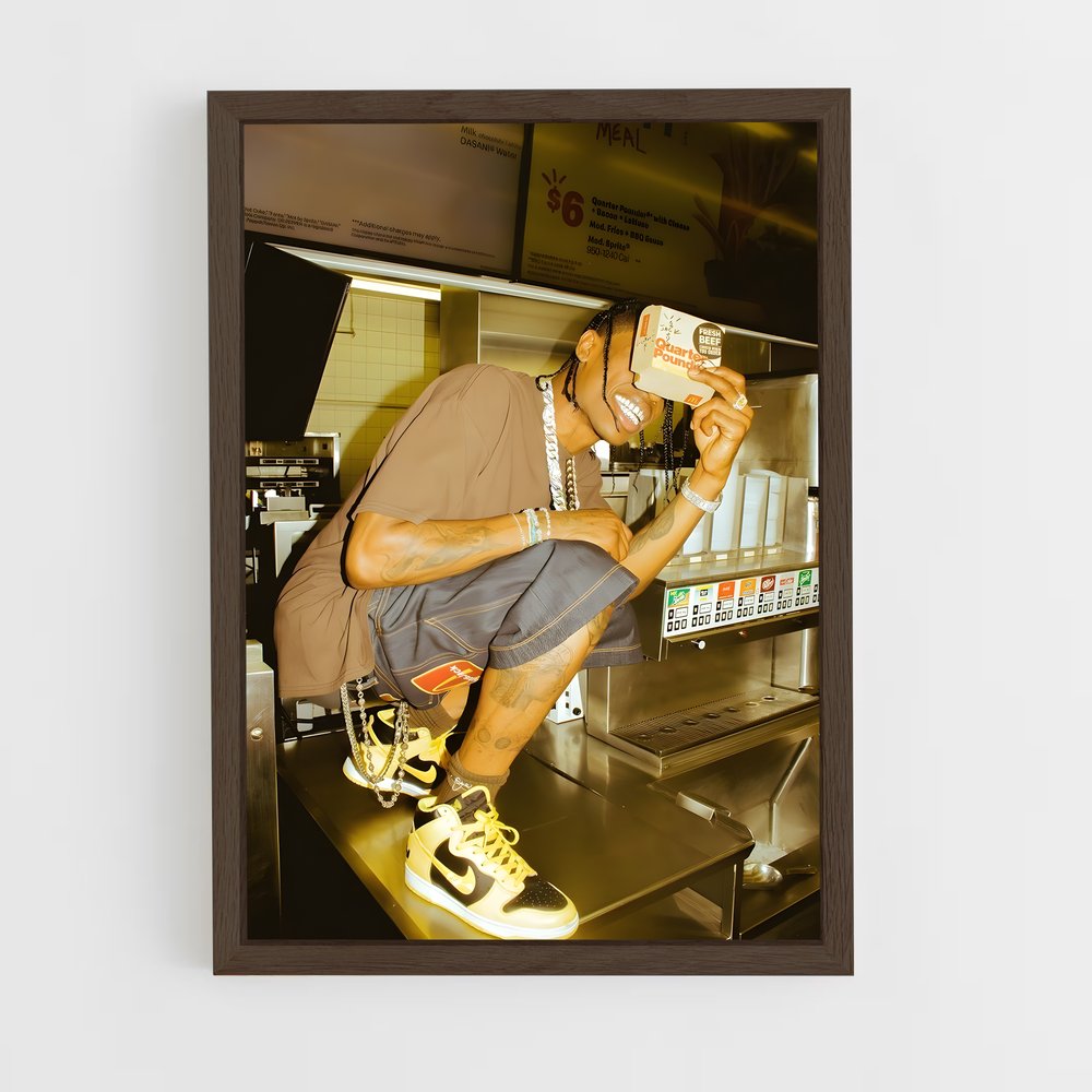 ap-travis scott-6 cadre Bois foncé