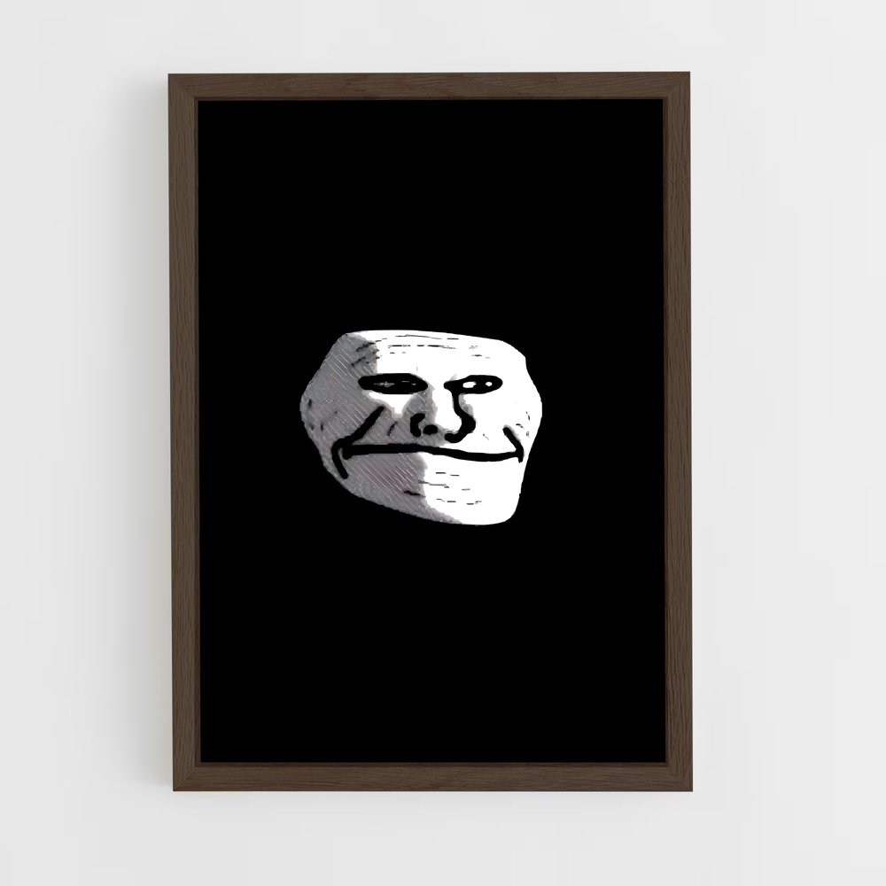 ap-trollface-3 cadre Bois foncé