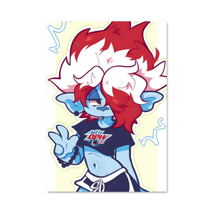 Poster Trolls en Bleu