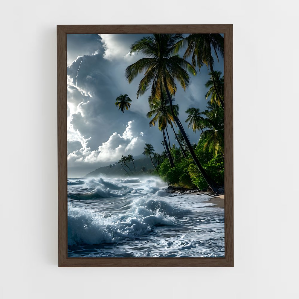 ap-tropical storm-4 cadre Bois foncé
