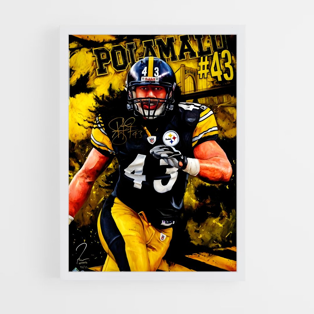 ap-troy polamalu-1 cadre Blanc
